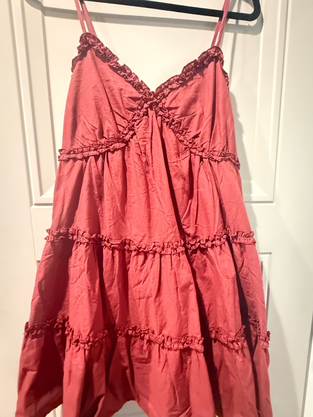 NEW, Coral Tiered Spaghetti Strap Dress, Size Medium